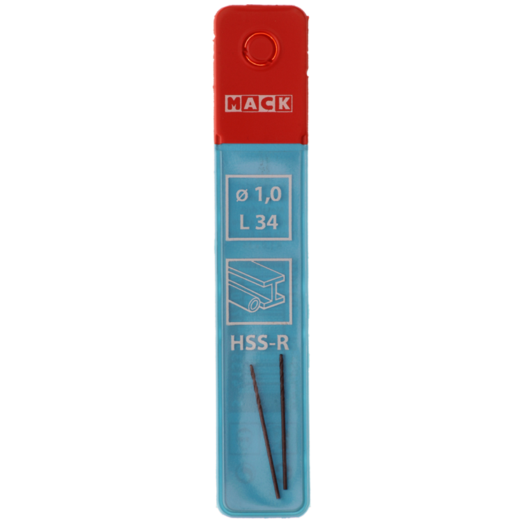 Mack 1018175 - Universalbohrer HSS R ø 1,0 x 34 mm 2 Stück | 5 Stück