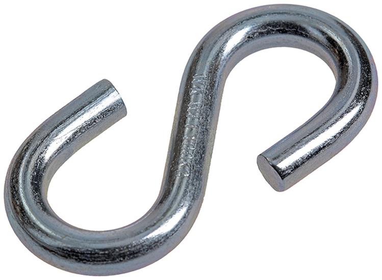 Mack 1008490 - 2 offene S-Haken 6,0 x 54 verzinkt | 10 Stück