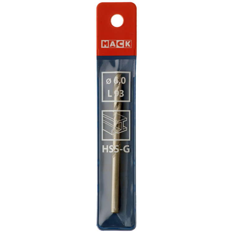 Mack 1018408 – Metallbohrer HSS G DIN 338 ø 6,0 x 93 mm | 5 Stück
