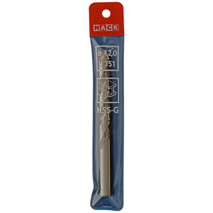 Mack 1018417 – Metallbohrer HSS G DIN 338 ø 12,0 x 151 mm | 5 Stück
