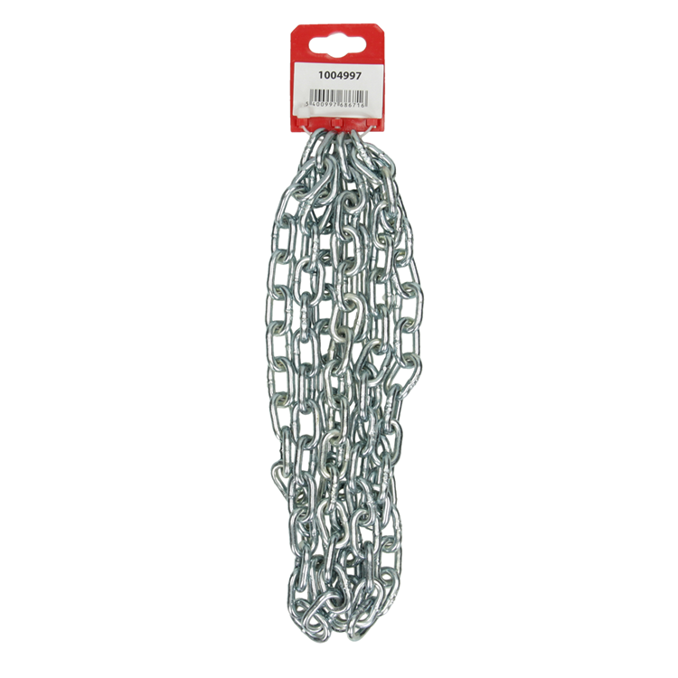 Mack 1004997 - Kettenglied kurz DIN5685-2ø 5mm L 21mm 2m WWL 125 kg | 5 Stück