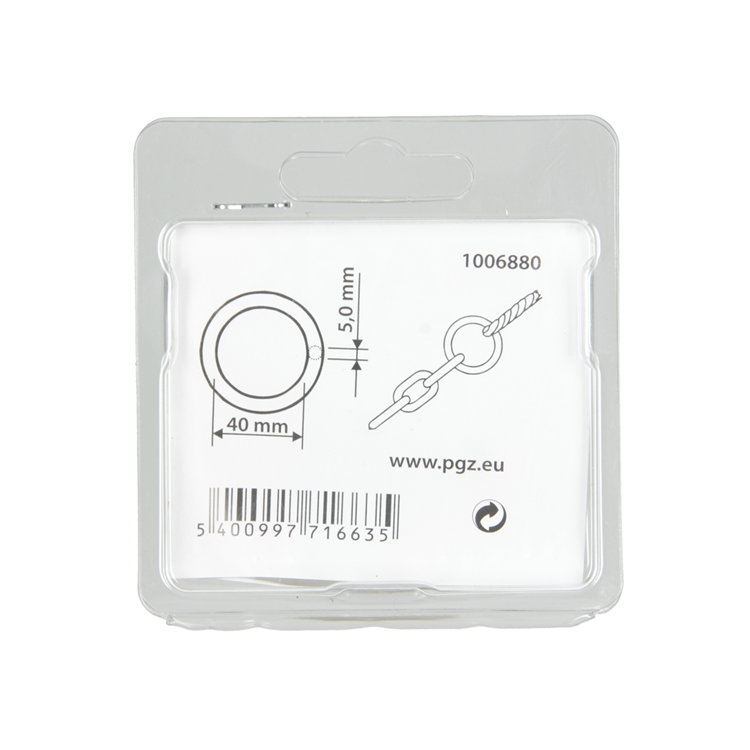 Mack 1006880 - 1 Ösenring zugeschweißt 5x40mm schwarz | 5 Stück