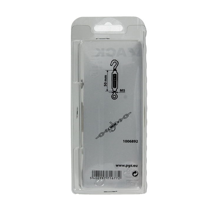 Mack 1006892 – 2 Spanner: Öse + Haken Edelstahl 5 mm x 50 mm | 5 Stück