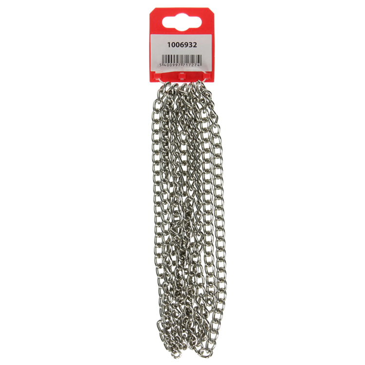 Mack 1006932 - Gourmetkette vernickelt ø 2,5mm L 8mm 2m | 5 Stück