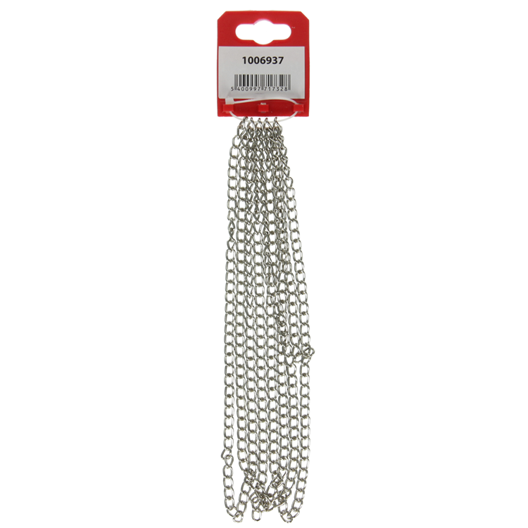 Mack 1006937 - Gourmetkette vernickelt ø 1,5mm L 4,5mm 2m | 5 Stück