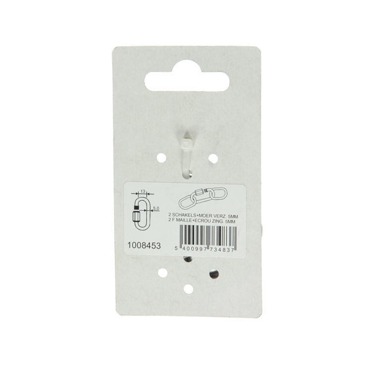 Mack 1008453 - 2 Leerglieder + Mutter 5mm verzinkt | 10 Stück