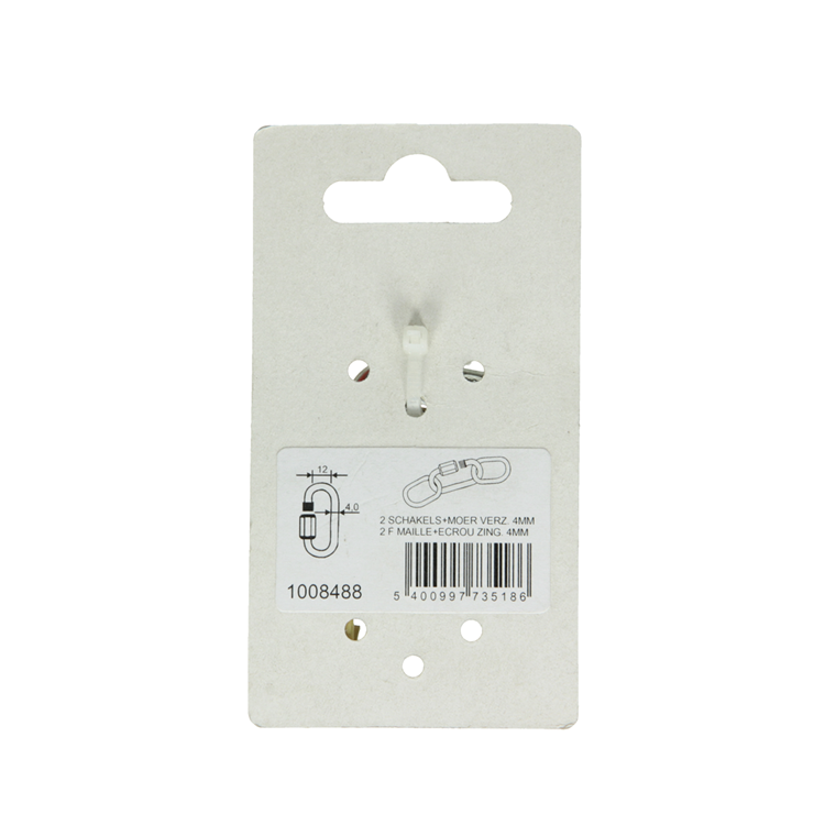 Mack 1008488 - 2 Leerglieder + Mutter 4mm verzinkt | 10 Stück