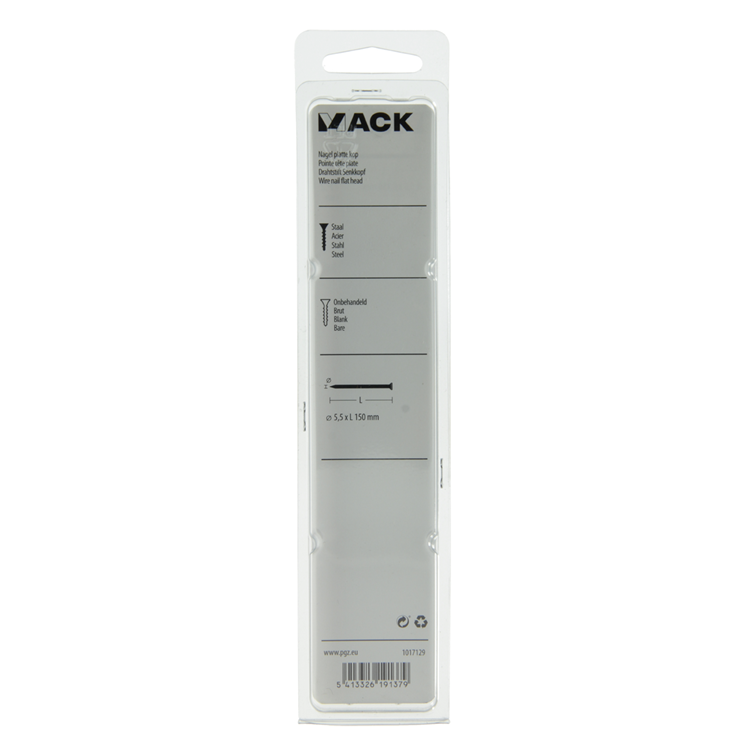 Mack 1017129 - Flachkopfnagel 180 gr 5,5 x 150 mm | 5 Stück