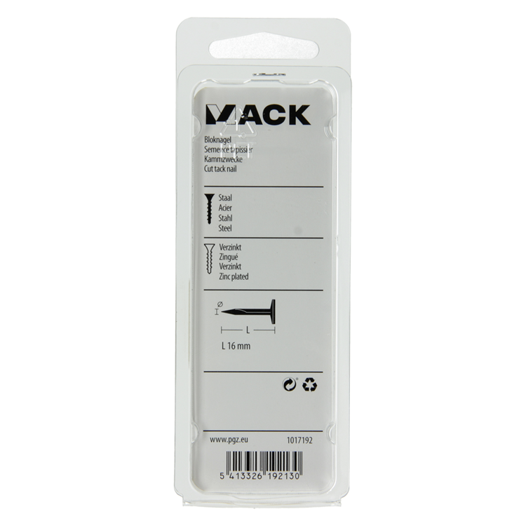 Mack 1017192 - Blocknagel aus verzinktem Stahl 50 gr16 mm | 10 Stück