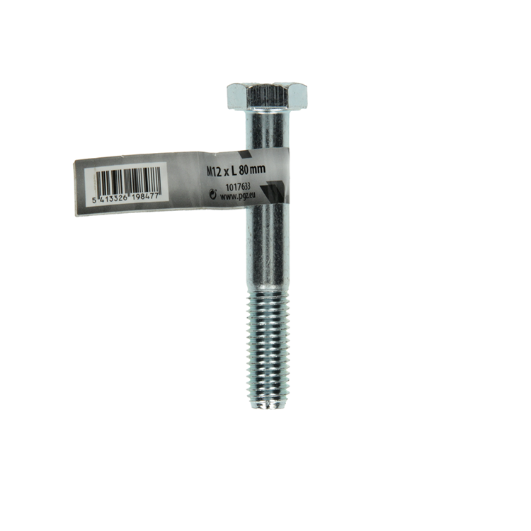 Mack 1017633 – Mechanikschraube + Mutter aus verzinktem Stahl 1 Stück M12 x 80 mm | 10 Stück