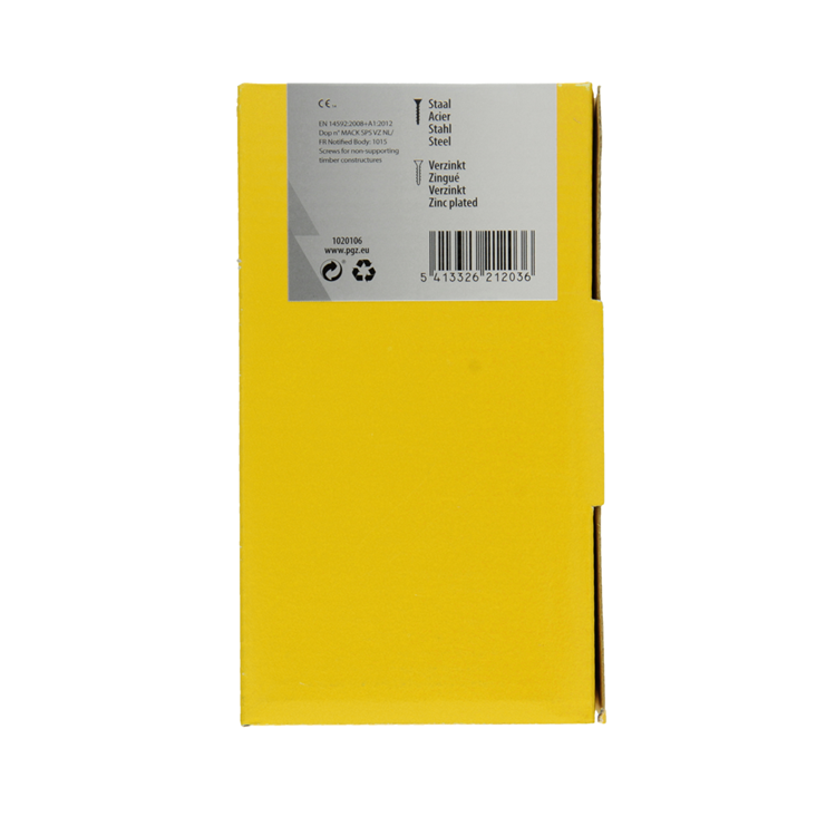 Mack 1020106 - Spanplattenschraube mit Kopf gelb mit 200 Stück 4,5 x 50 mm | 2 Stk
