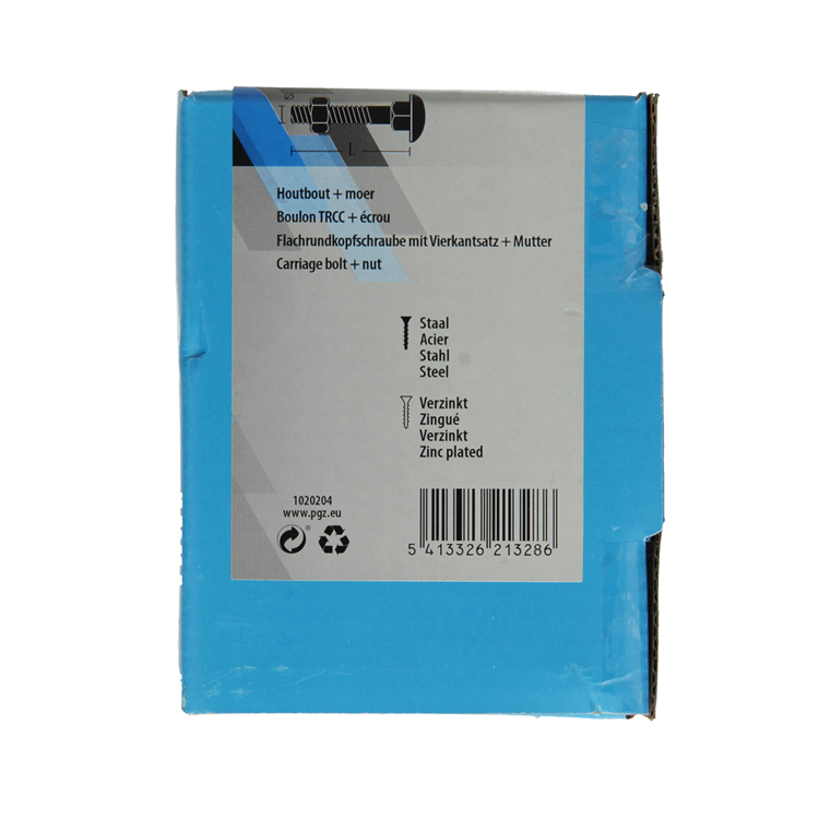 Mack 1020204 – Holzschraube + Mutter verzinkt 25 stm8 x 30 mm | 5 Stück