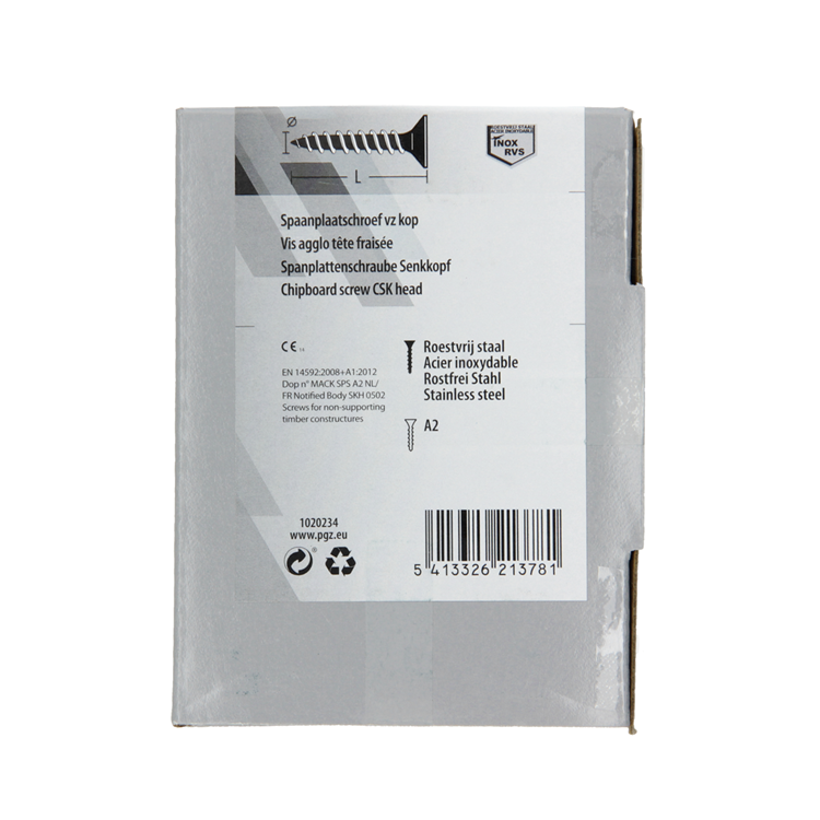 Mack 1020234 – Spanplattenschraube VZ-Kopf Edelstahl A2 200 Stück 4,0 x 35 mm | 2 Stk