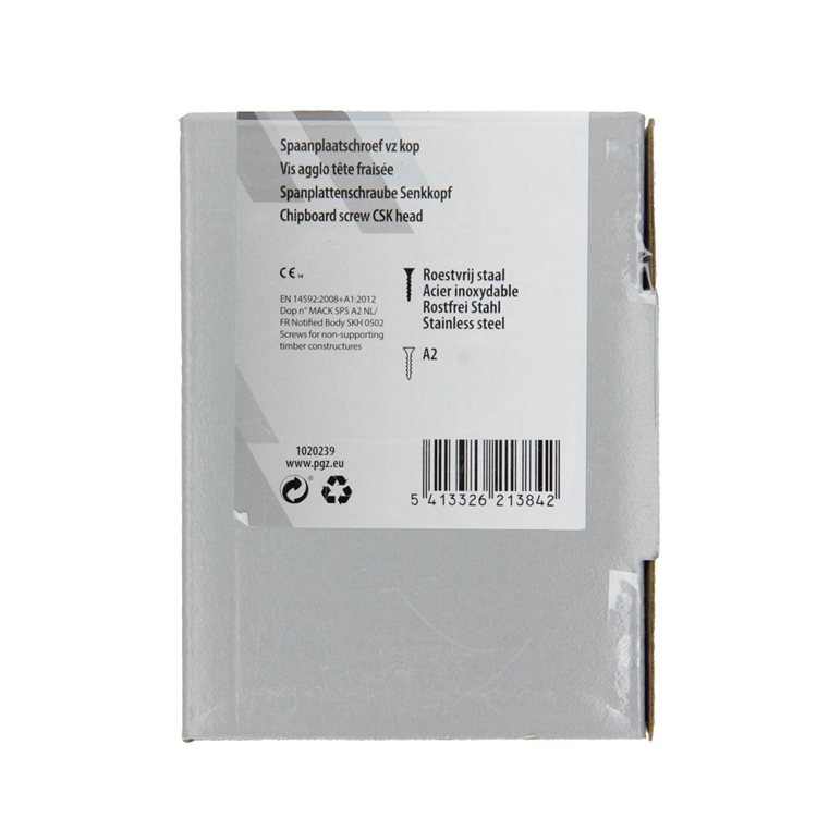 Mack 1020239 – Spanplattenschraube VZ-Kopf Edelstahl A2 200 Stück 4,5 x 35 mm | 2 Stk