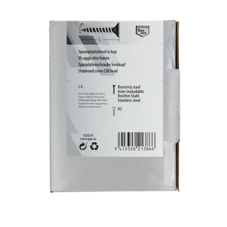 Mack 1020241 – Spanplattenschraube VZ-Kopf Edelstahl A2 100 Stück 4,5 x 45 mm | 2 Stk