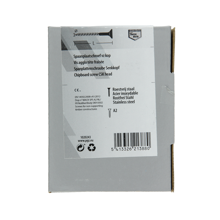 Mack 1020243 – Spanplattenschraube VZ-Kopf Edelstahl A2 100 Stück 4,5 x 60 mm | 2 Stk