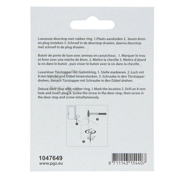 Mack 1047649 - Türstoppzylinder Modell vermessingt ø 20h30 mm 1 St. St. | 6 Stück