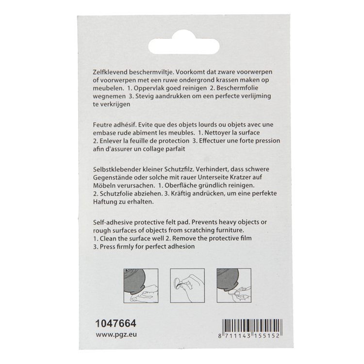 Mack 1047664 - Möbelfilz selbstklebend braun ø 13 mm 24 Stück | 12 Stück