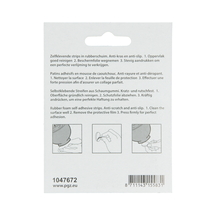 Mack 1047672 - Gummistreifen selbstklebend schwarz ø 28 mm 6 Stück | 12 Stück