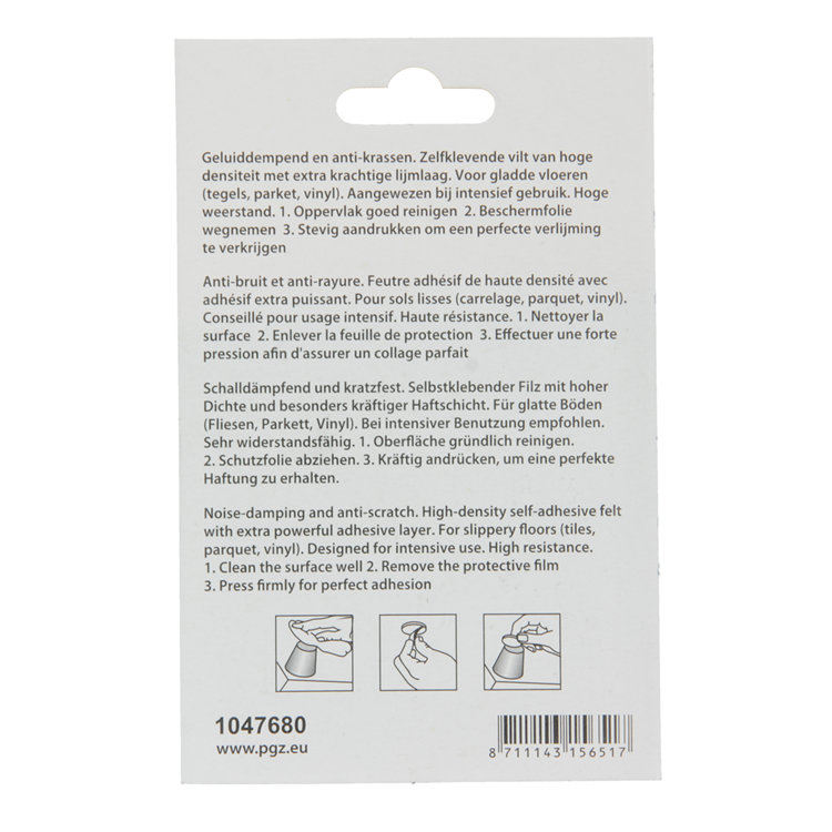 Mack 1047680 - Filzpastille selbstklebend braun ø 22 mm 12 Stück | 12 Stück