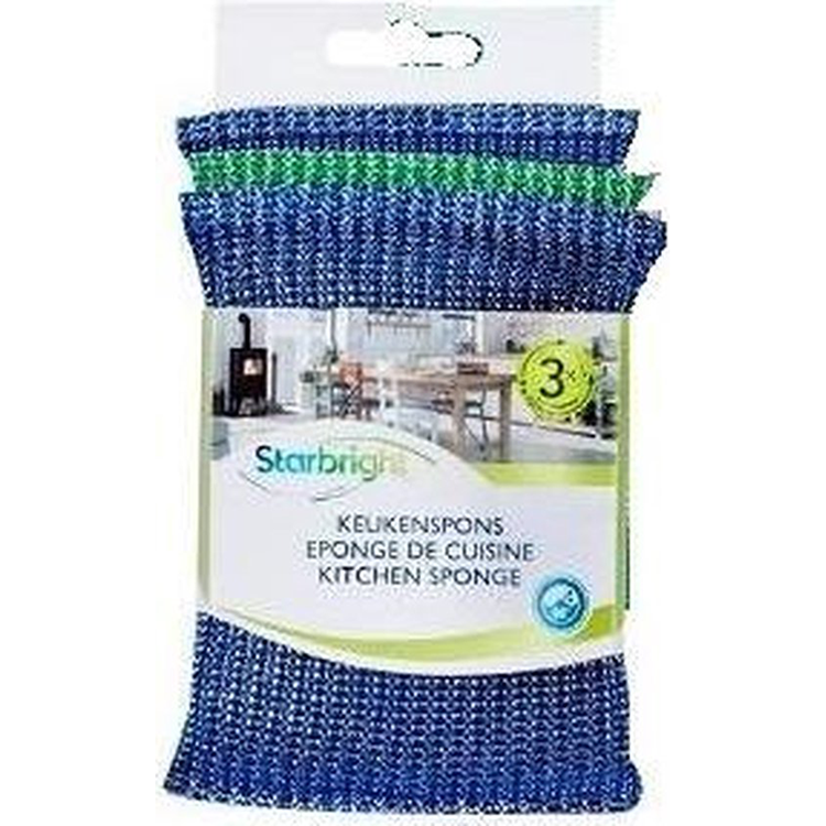Starbright 1063299 - Küchenschwamm 3 Stück sb 12,5x9,5cm | 6 Stück