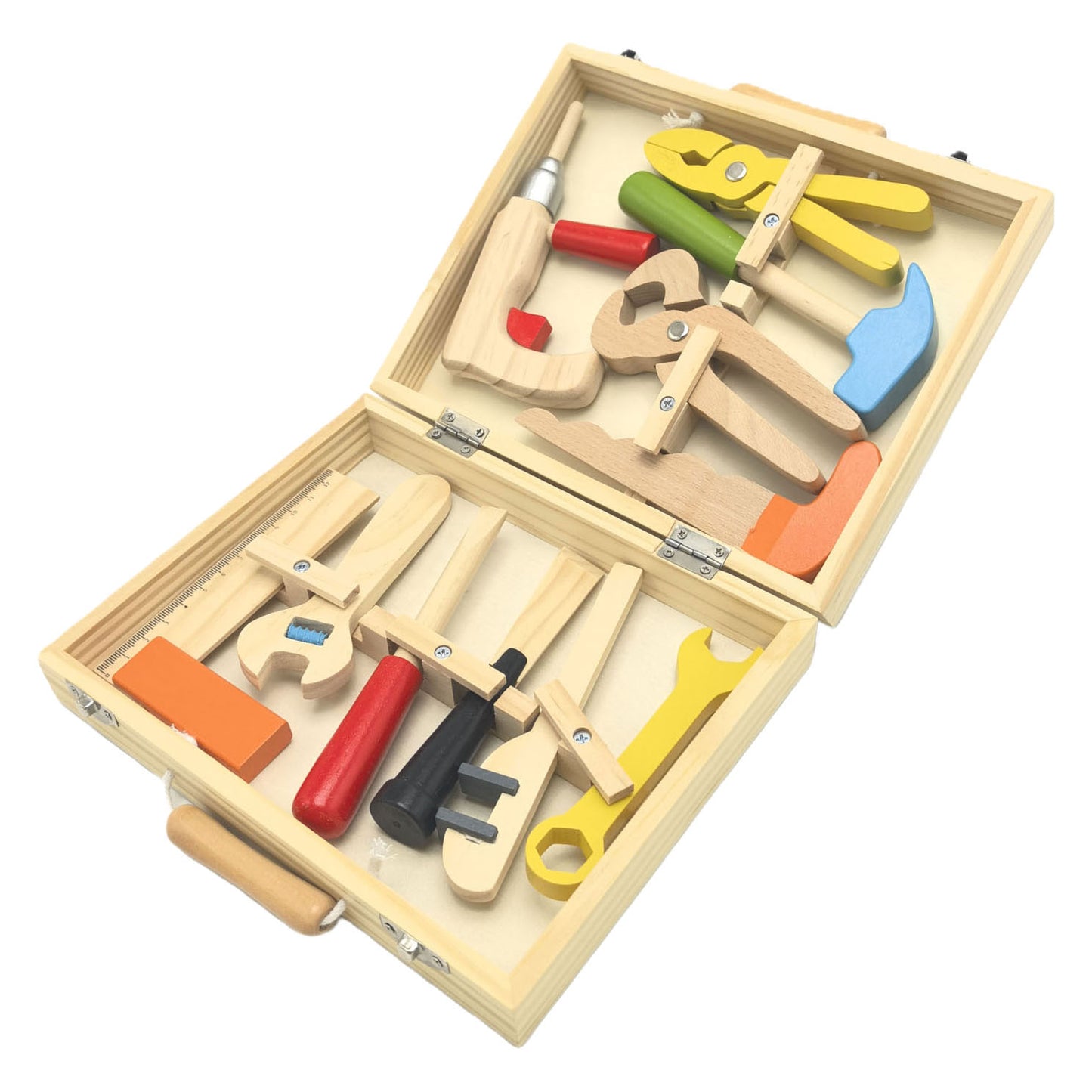Playwood Werkzeugkasten aus Holz – 12-teilig.