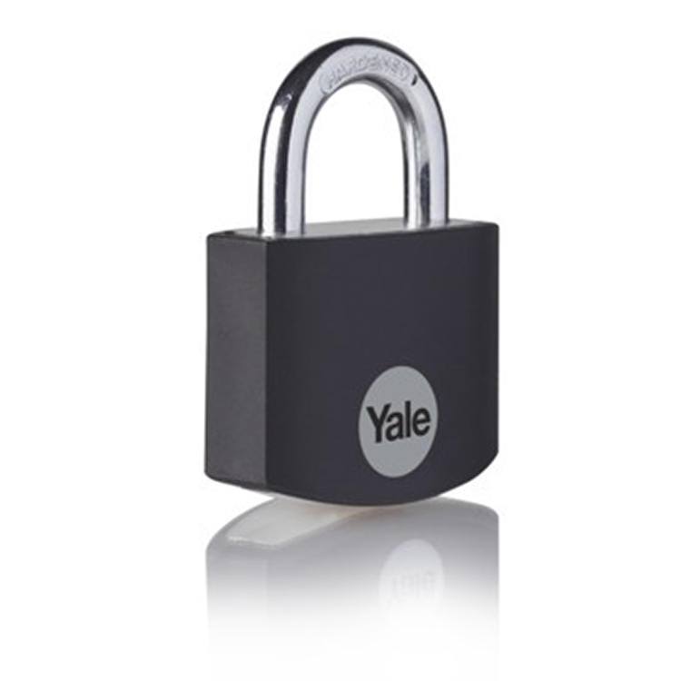 Yale 1065060 – Vorhängeschloss 32 mm Aluminium schwarz Standard | 3 Stück