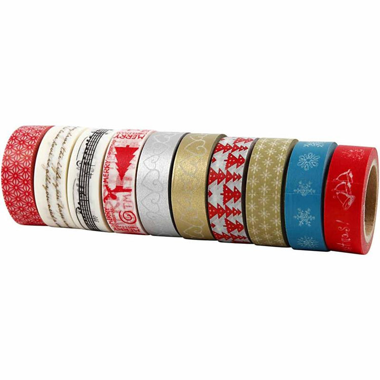 Creativ Company Abdeckband, Weihnachten, B: 15 mm, 10x10 m 1 Karton