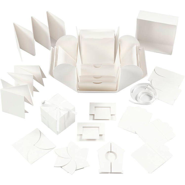 Creativ Company Explosion Box Geschenkbox Off-White Set