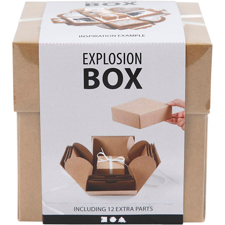 Creativ Company Explosion Box Geschenkbox Naturel Set