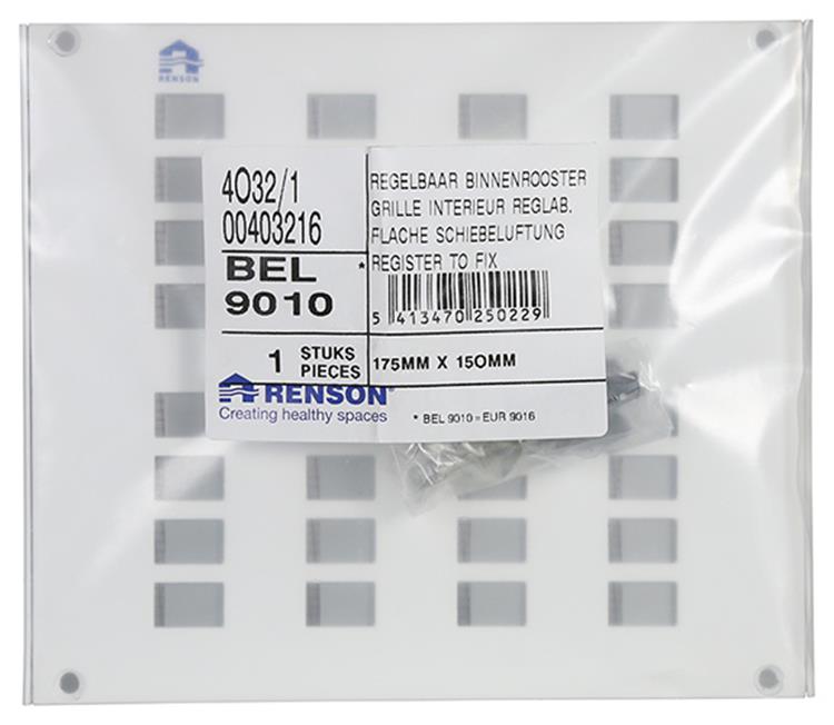 Renson 1006626 - Rose.4032 1 RAL 9010 175x150mm | 2 Stk