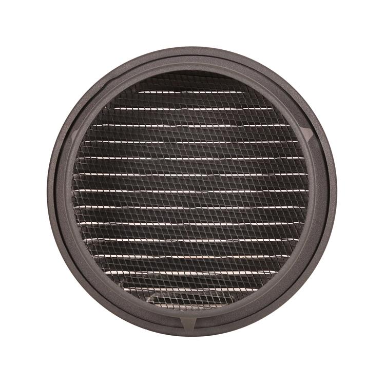 Renson 1062425 – Einbau-Lamellengitter, rund, Aluminium 435r (Durchmesser 150), Struktur 7016 | 5 Stück