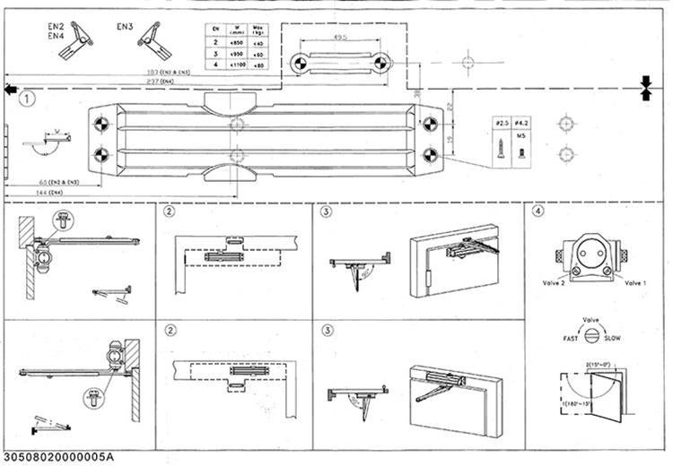 Yale 1019236 – hydraulische Türpumpe Multiforce 2-3-4 | 1 Stk