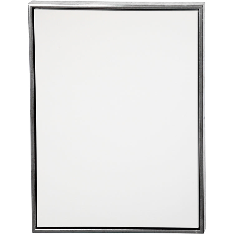 Creativ Company Leinwand mit Rahmen, Größe 60x80 cm, 360 gr, Antiksilber, Weiß, 1 Stück