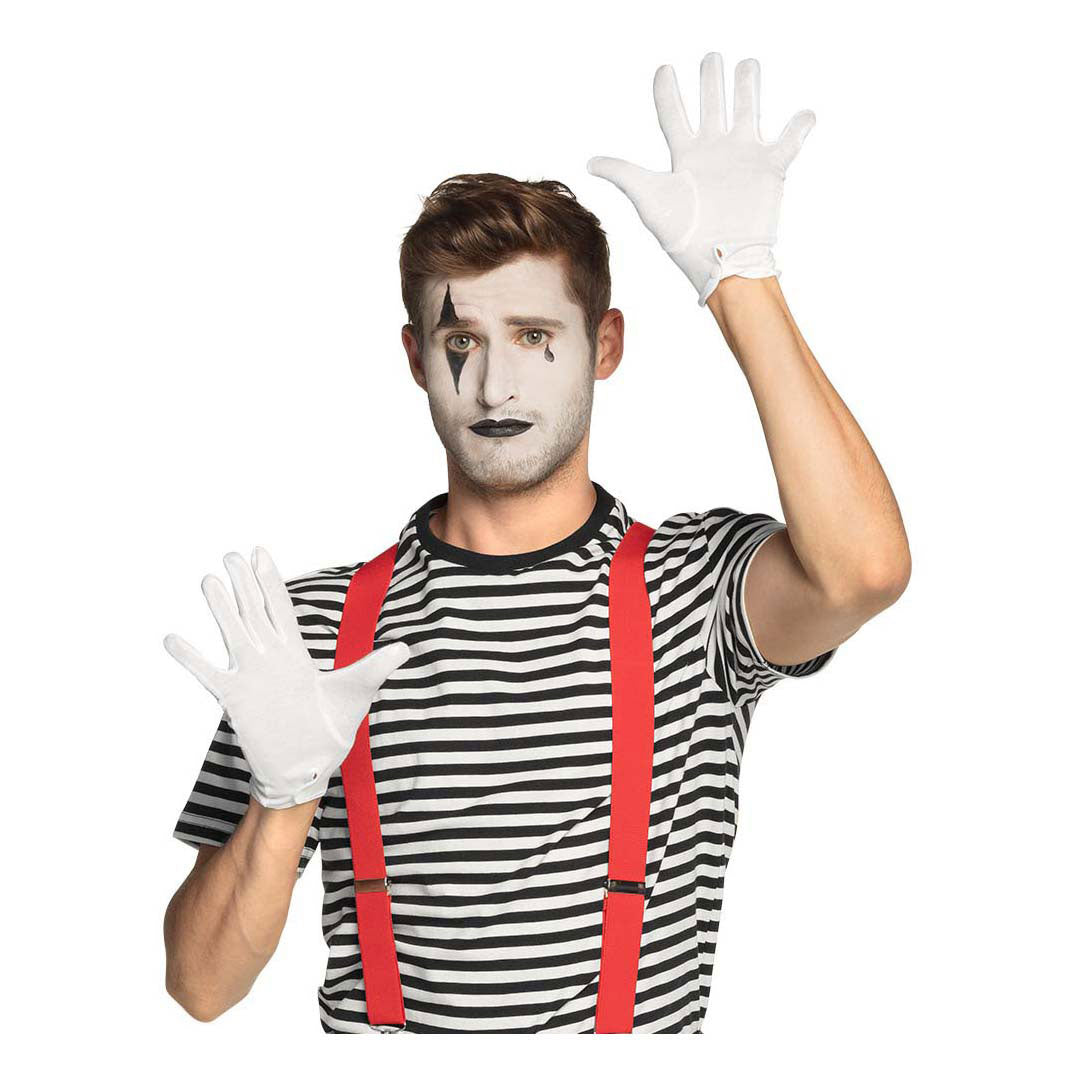 Boland -Handschuhe mit Druckknopf weißer XL