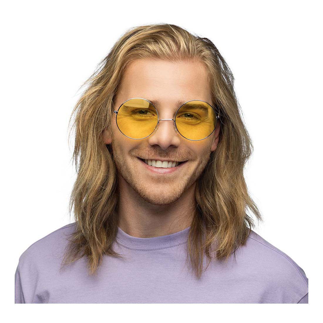 Boland Party Brille Hippie XL Gelb