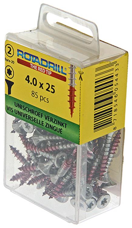 Rotadrill 1039934 - Universalschraube vktx vz 4,0x25mm (85) | 6 Stück