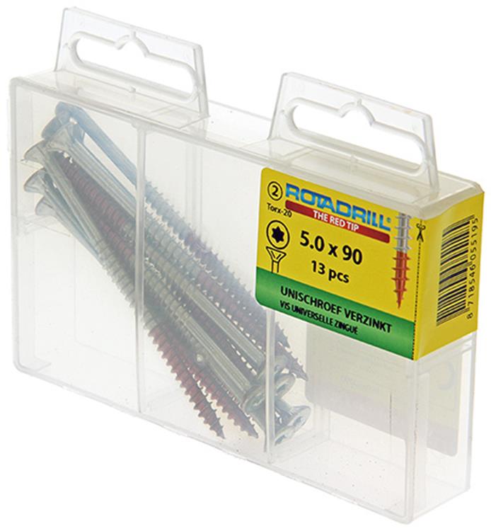 Rotadrill 1039953 - Universalschraube vktx vz 5,0x90mm (13) | 6 Stück