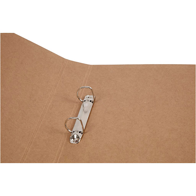 Creativ Company Ringbinder, B: 50 mm, Größe 28x31,5 cm, 2 Ringe, natur, 1 Stück