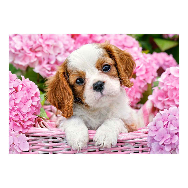 Selecta Castorland Jigsaw Puzzle Welpe in rosa Blumen, 500st.