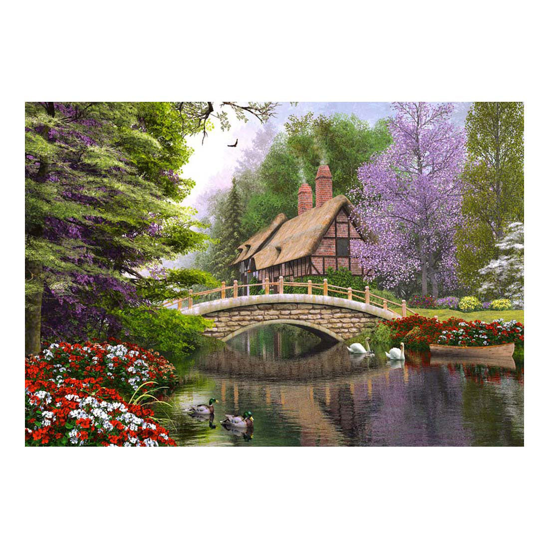 Selecta Castorland Bein Puzzle River Cottage, 1000st.