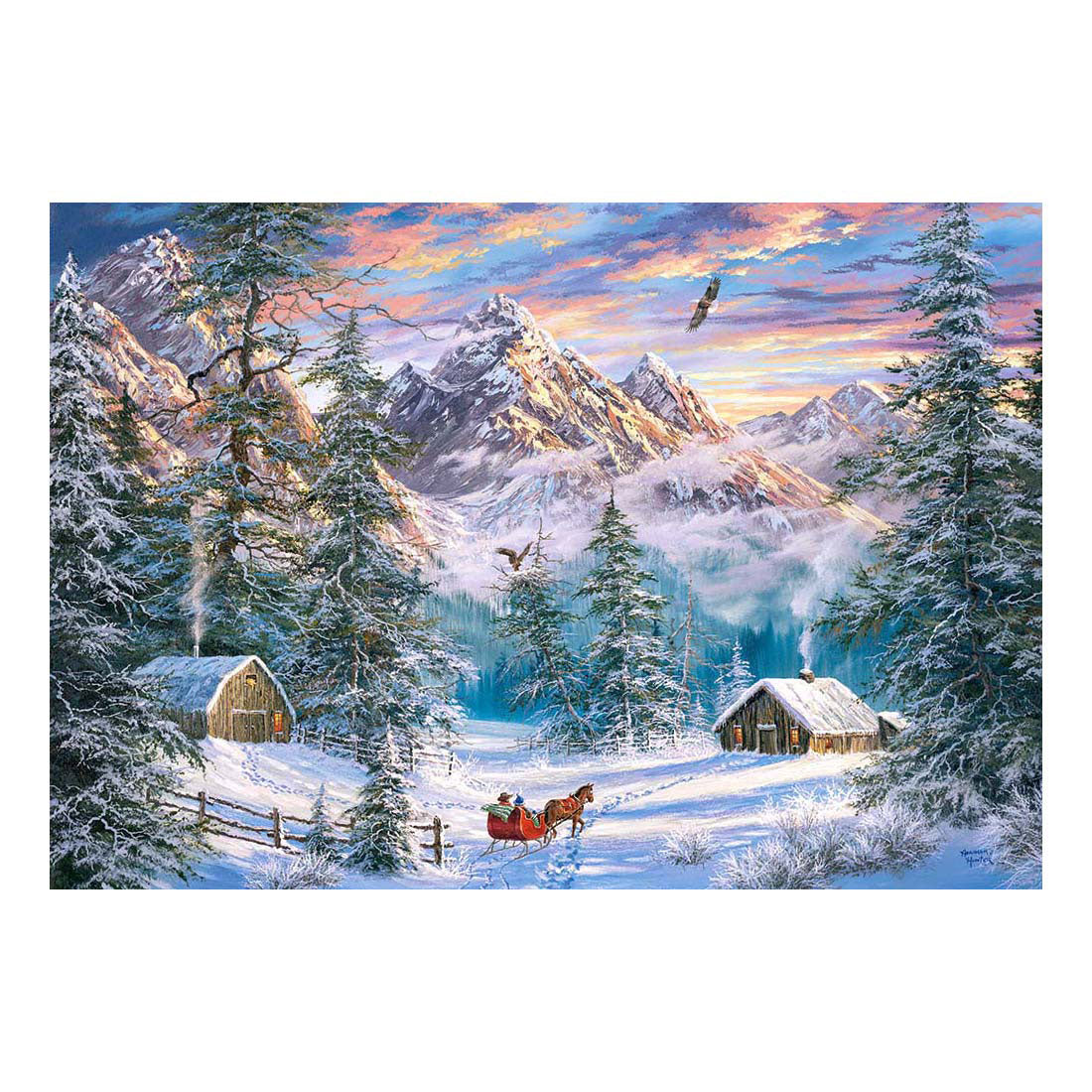 Selecta Castorland spielen Puzzle Mountain Weihnachten, 1000st.
