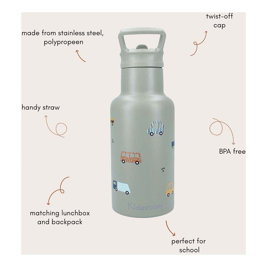 Kidzoom Trinkflasche süße Schluckfahrzeuge, 350 ml