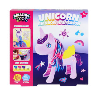 Erstaunlicher cooler Einhorn -Regenbogen -Friseursalon