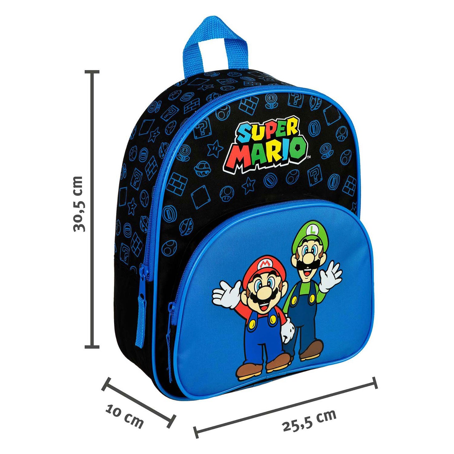 Undercover -Rucksack mit Super Mario Blue Fronttasche
