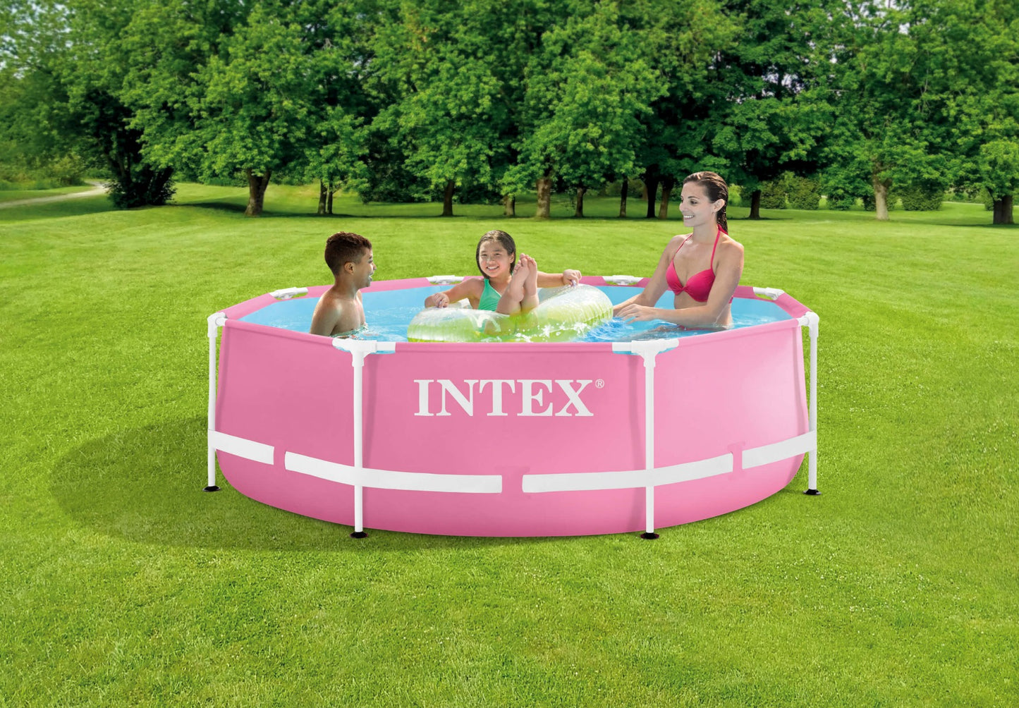 Intex Pink Metallrahmen Pool 244 x 76 cm