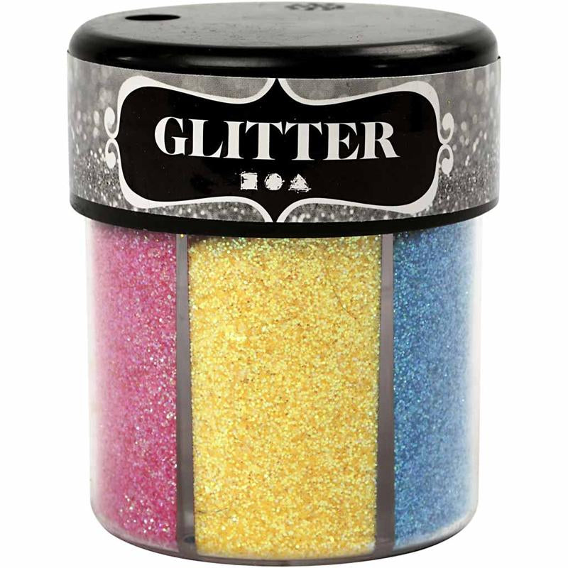 Glitzerfarben, 6x13gr.