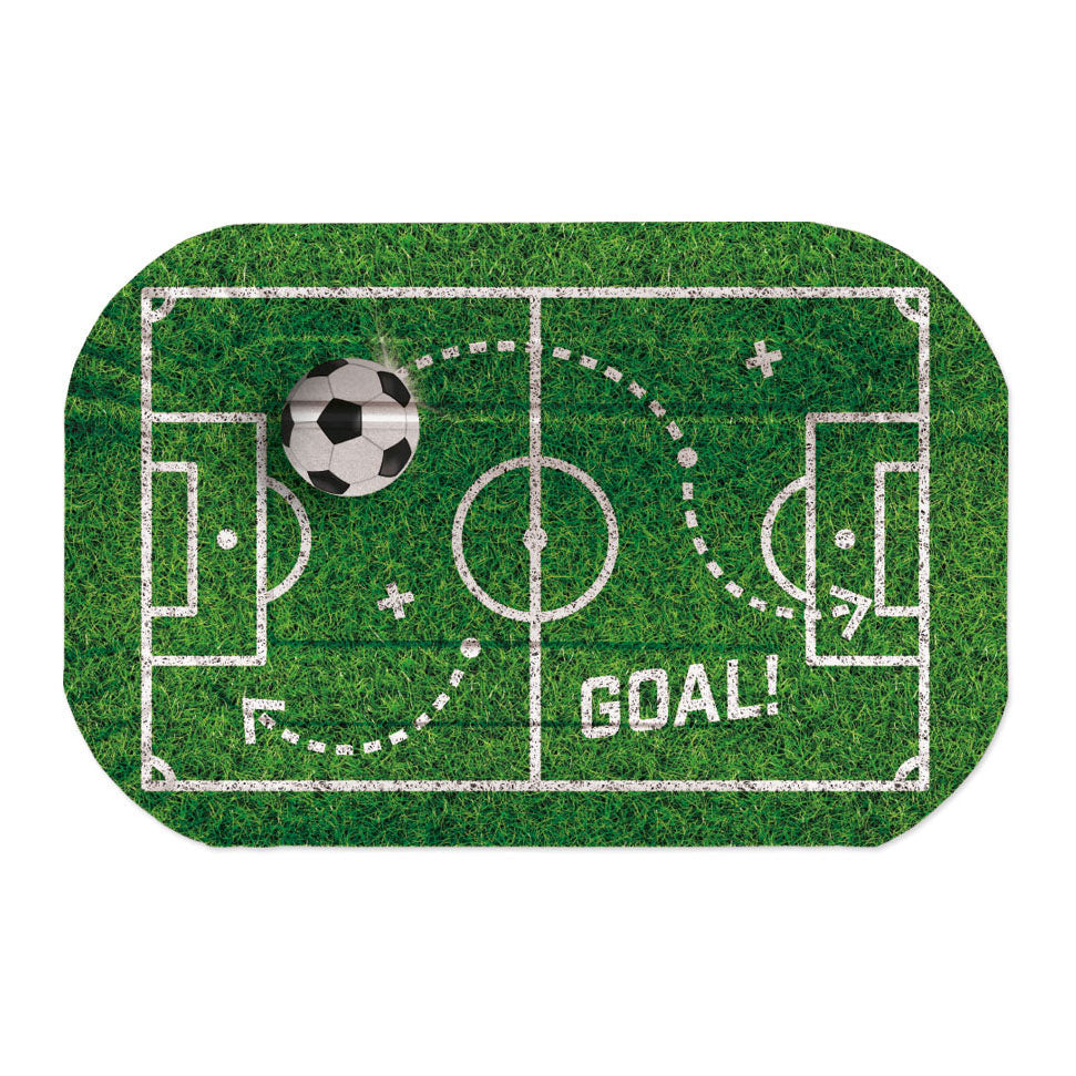 Globos Papier-Servierschalen 30x20cm Fußball - 2 Stk.