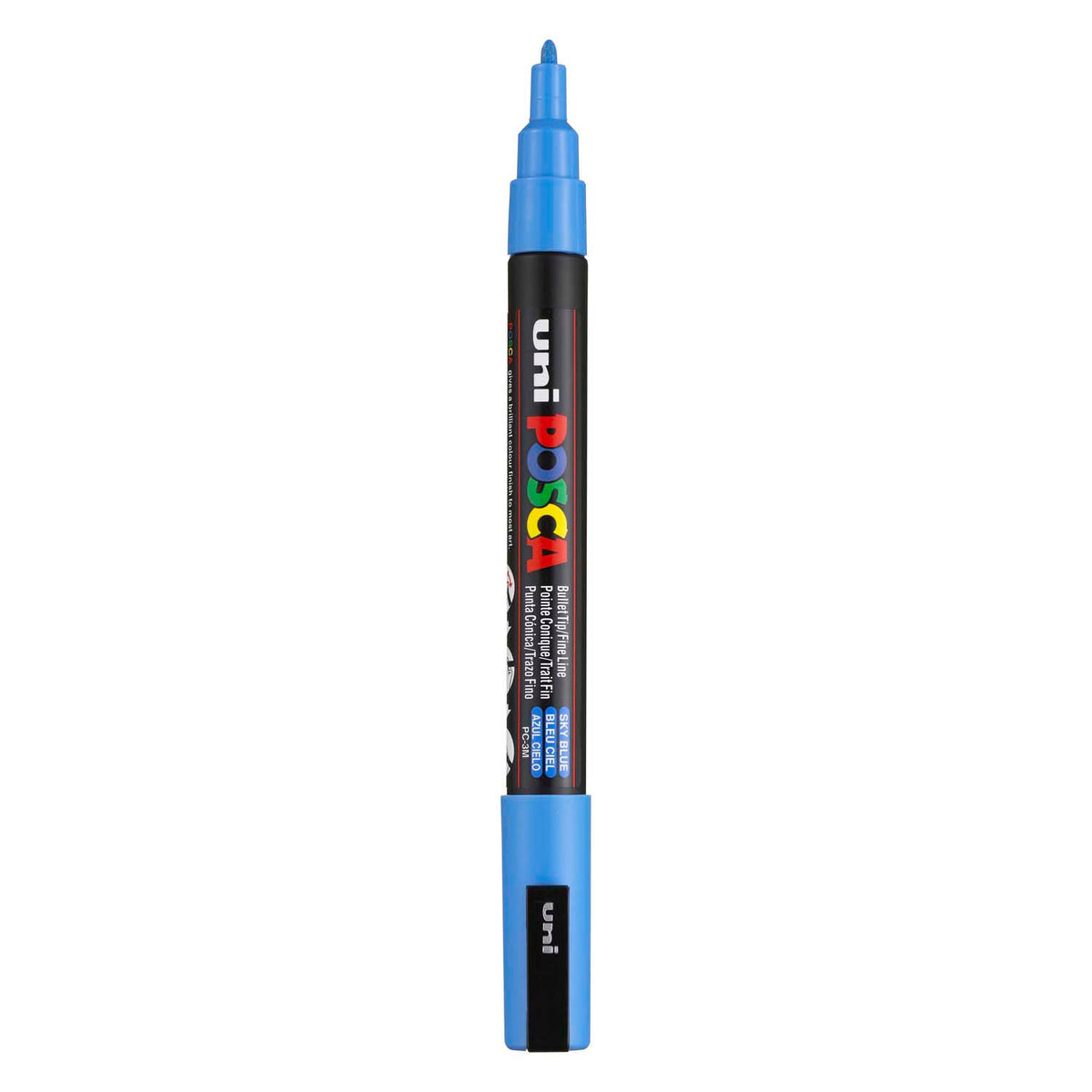 UNI-POSCA POSCA-Marker, AFM PC-3M, Liniendicke 0,9-1,3 mm, fein, himmelblau, 1 Stück