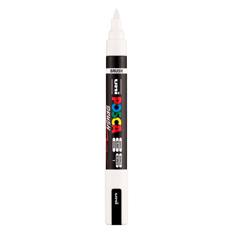Uni Posca Pinselmarker pc5br weiß – Pinselspitze 1–4 mm
